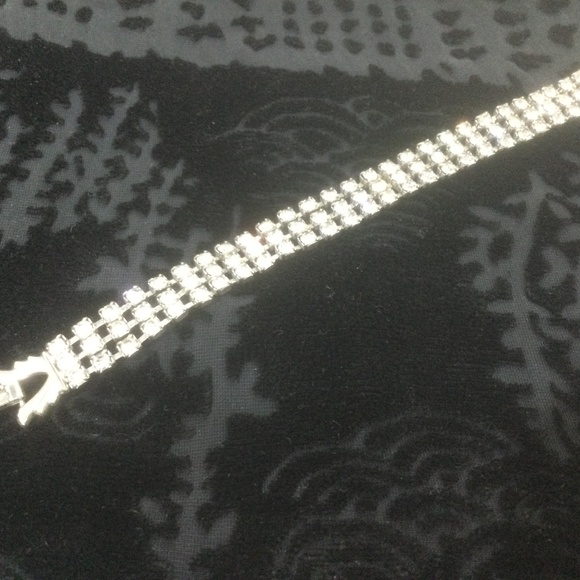 Art Deco rhinestone tennis bracelet - Picture 1 of 4